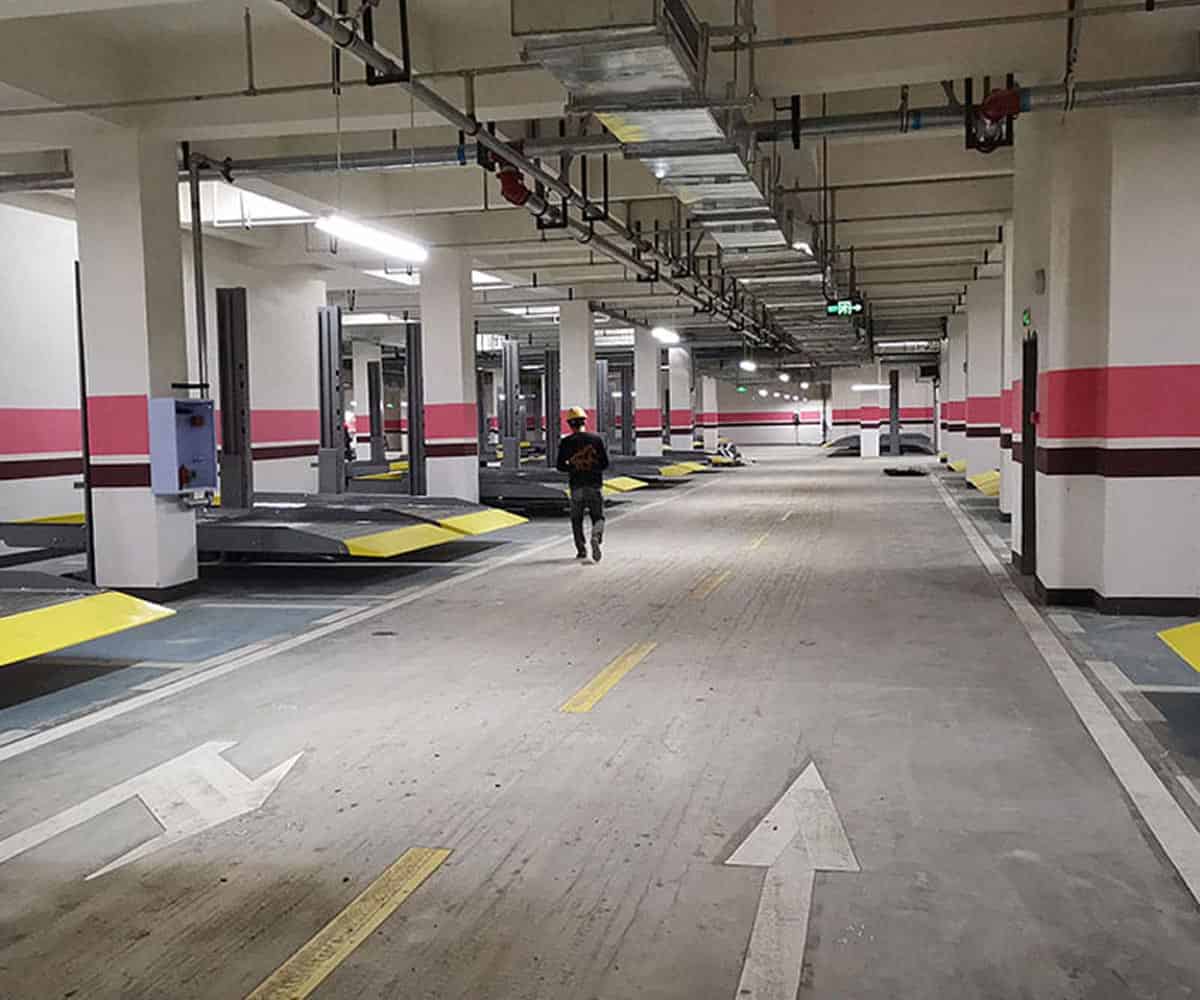 恩陽四柱簡易類機(jī)械車庫安裝