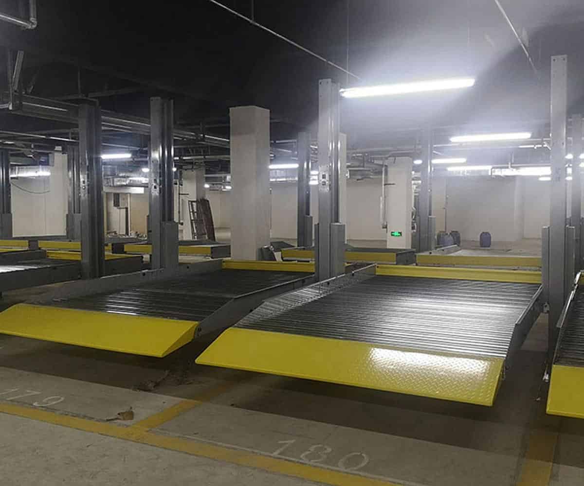 西充雙層升降式機(jī)械停車設(shè)備過驗收
