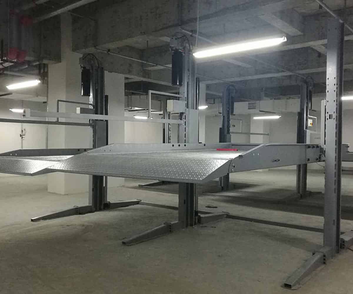 爐霍二層簡易升降機(jī)械停車位過驗(yàn)收